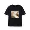 Humorous Cat Pattern T-shirt Casual Round Neck T-shirt Suitable for Adult Short Sleeved Summer Casual Fashion Top
