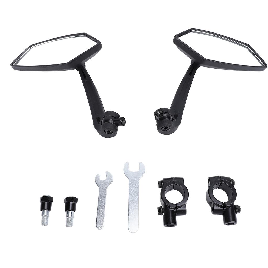 Motorcycle Rearview Mirror 360 Degree Adjustable Safety Rotating Handlebar Mirror for Motorbike