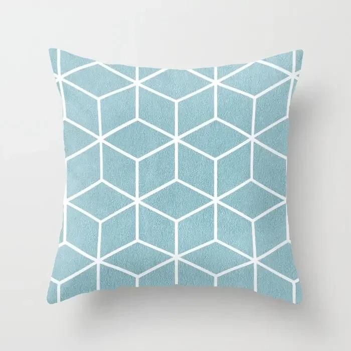 Geometric Cube Print Pillowcase Car Ornaments Office Living Room Home Pillowcase