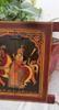 Hand Painted Indian King Jharokha: Vintage Wooden Wall Hanging