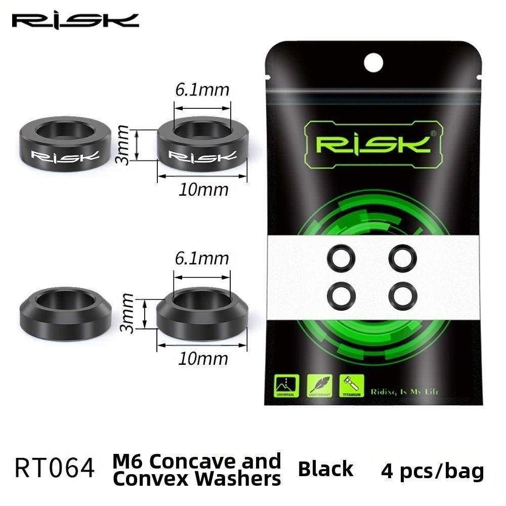 

Mountain BMX Bike Brake Caliper Group XT Mounting Bolts Titanium M6 Concave Convex Washer Spacer Black