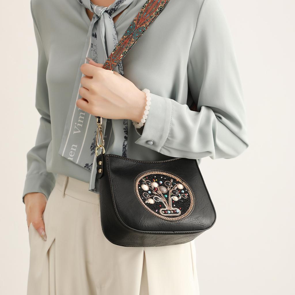 Nationalstil leichter Luxussinn weich langlebig modisch exquisit leicht Pendeln Outdoor Strand Umhängetasche