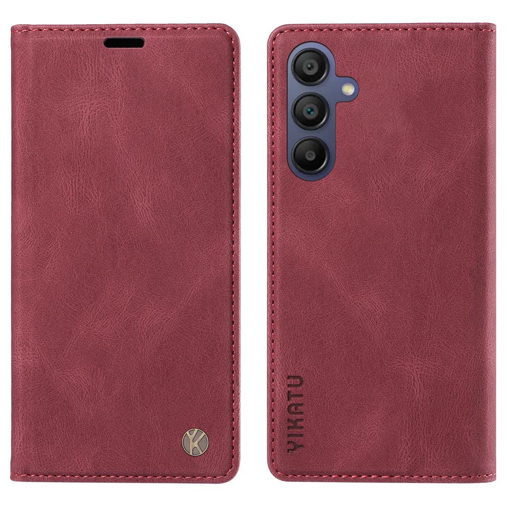 YIKATU YK-004 For Samsung Galaxy A26 5G/A16 5G/A16 4G Case Leather Skin-Touch Phone Cover Magnetic Auto-Absorbed