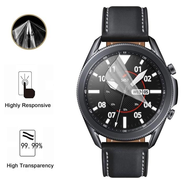 Screen Protector for Samsung Galaxy Watch 3 - 45mm [6 Pack] Ultra Thin Resistant Protective Plastic Film Phonillico