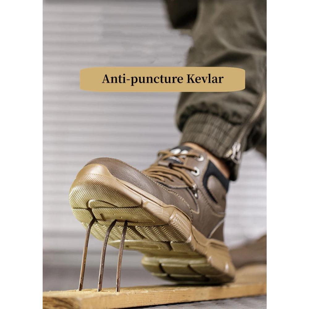 Pánská pracovní bezpečnostní obuv Proti nárazu Proti propíchnutí Ocelová špička Nezničitelné pracovní tenisky Ochranné bezpečnostní boty