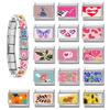 Y2K Pink Sunset Heart Butterfly Piano Star Flowers Italian Charm Links Fit 9mm Stainless Steel Women DIY Making Bracelet Jewelry