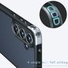 For Samsung Galaxy S25 FE Case Skin-Touch TPU + PC Matte Phone Back Cover, Transparent Black