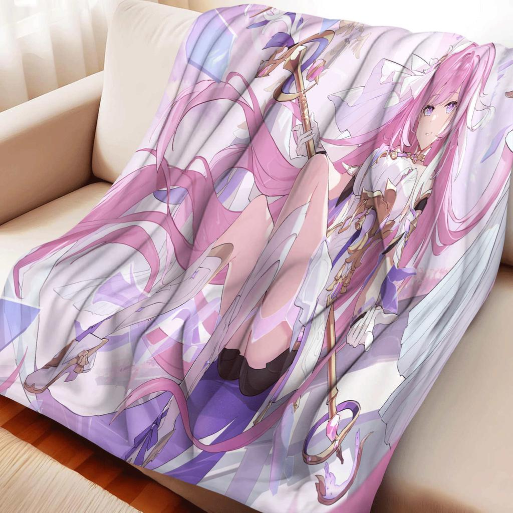 Cartoon Honkai: Star Rail Cyrene Flannel Blanket Warmth Soft Anime Pink Nap Blanket Multifunctional Decoration Blankets