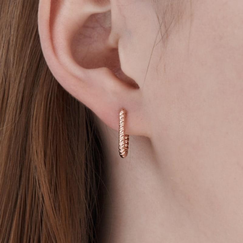 CRANNE 14K Line Square Volume Earrings C24EGP210