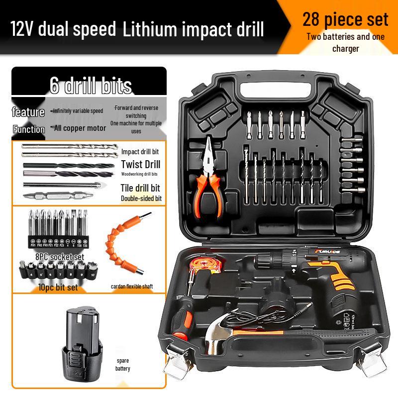Multifunctional Electric Drill Set for Household & Car Repairs