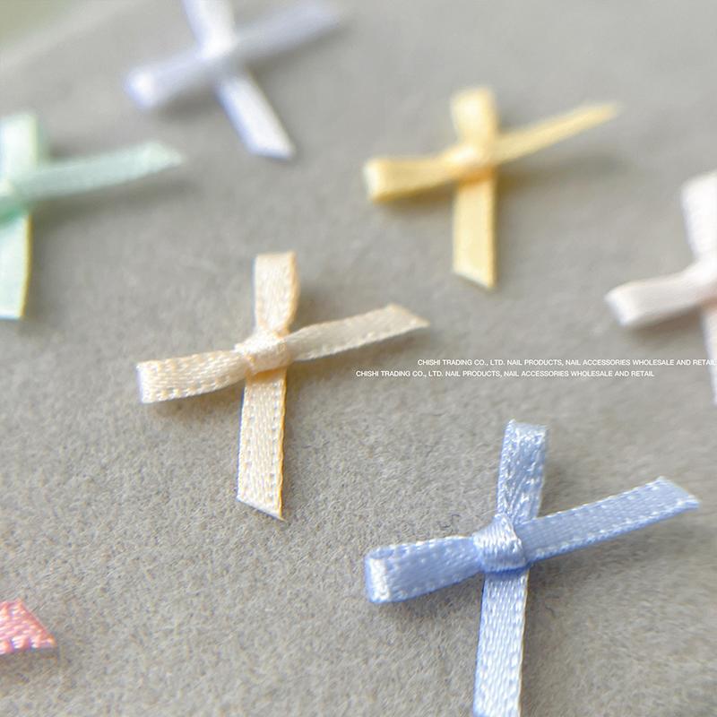 10Pcs 3D Lace Bow Ballet Shoes Nail Parts Nail Charm Ribbon Ornaments Bowknot Diy Nail Art Decoration Accessories Manicure Salon