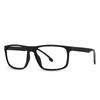 Brand Square Matte Black Reading Glasses For Men Transparent Rectangular Vintage Computer Glasses Men'S Blue Filter Glasses