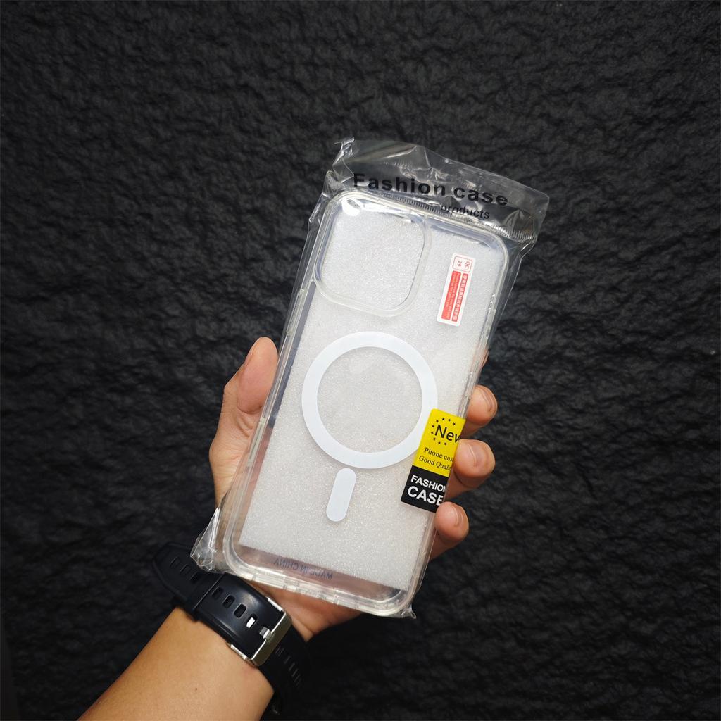 IPhone 16 Is Suitable for Apple 15pro Acrylic Transparent Magnetic Phone Case 14/SE4 Anti-fall Style