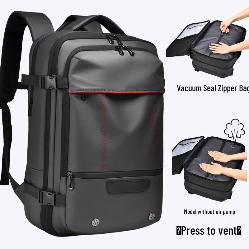 Wexier Men's Large Capacity Expandable Vacuum Compression Backpack