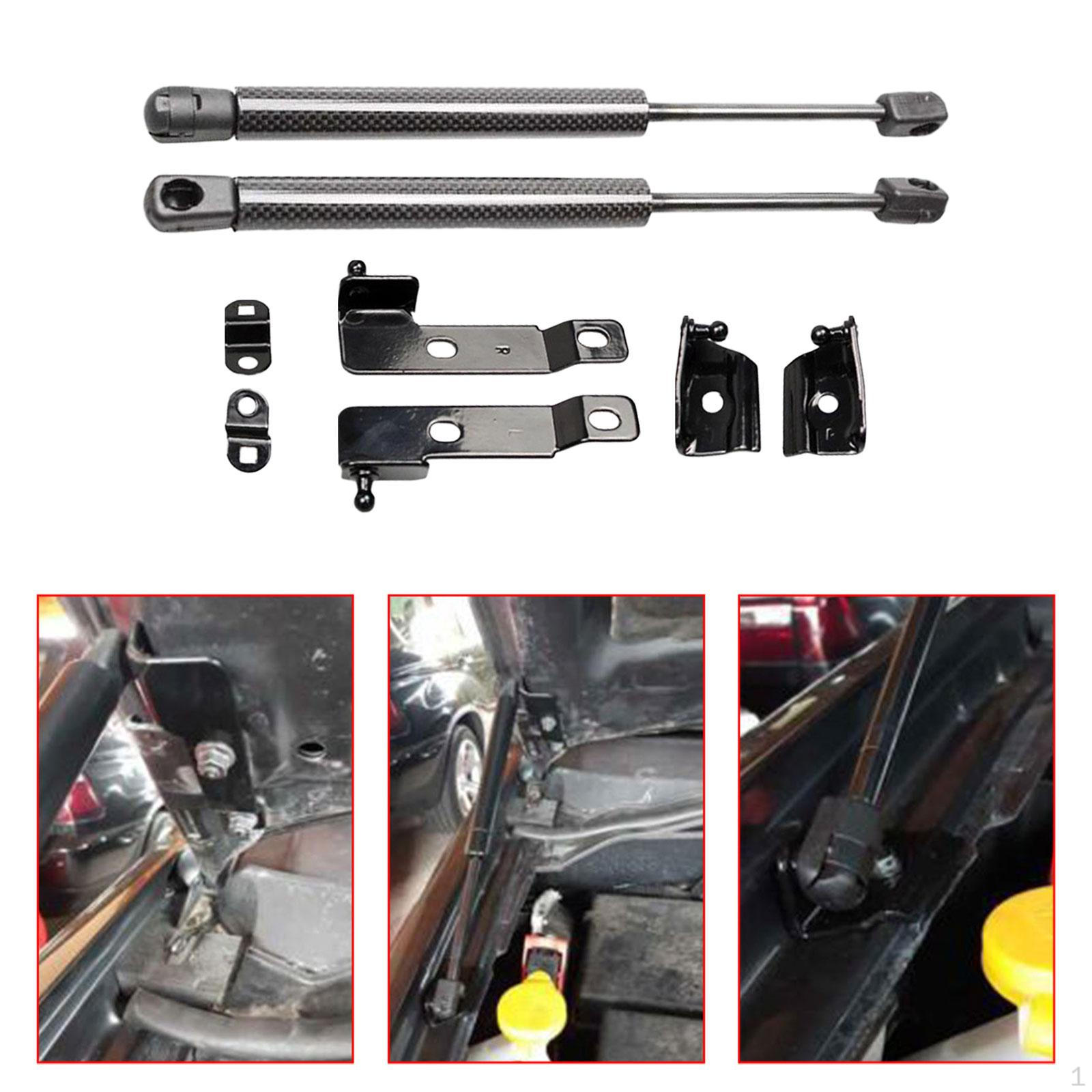 

2 шт. передняя стойка капота, прямая замена опор подъема из углеродистой стали для D40 Easy CarbonFiber Black