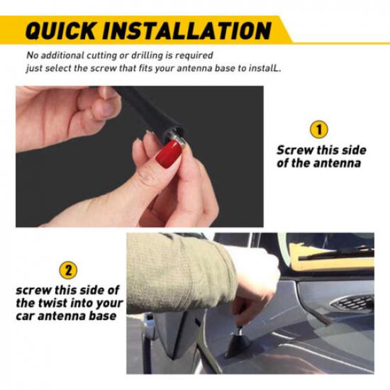 Black Rubber Radio Antenna Duck AM/FM UHF Fits Antenna 4 X 4 Car Caravan Truck