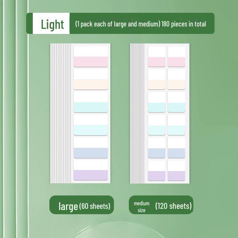 Custom Morandi Index Label Sticky Notes – Fluorescent Bookmarks for Students