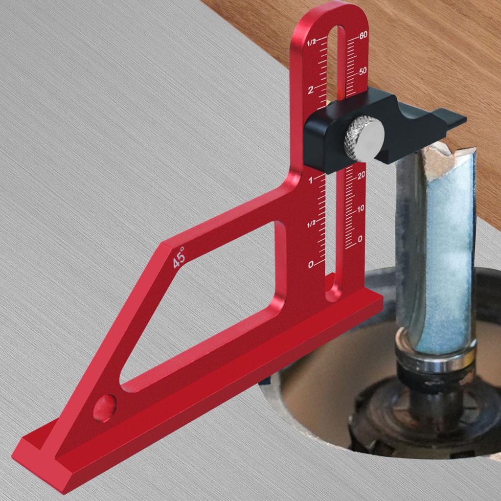 Table Saw Height Gauge Aluminum Alloy 0 To 60mm 45° Multifunctional Woodworking Tool Setting Gauge D