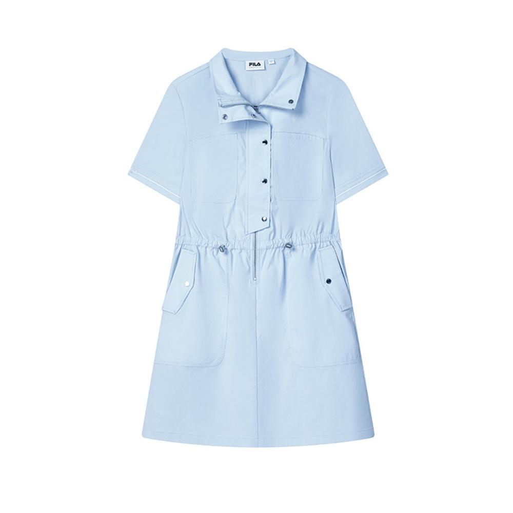 

New FILA Emerald Short Sleeved Dresses Women s Mist Aqua Blue BU F11W534313F-BU 170/88A/L