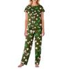 Women's Valentine's Day Butterfly Print Short,Sleeve Pajama Set