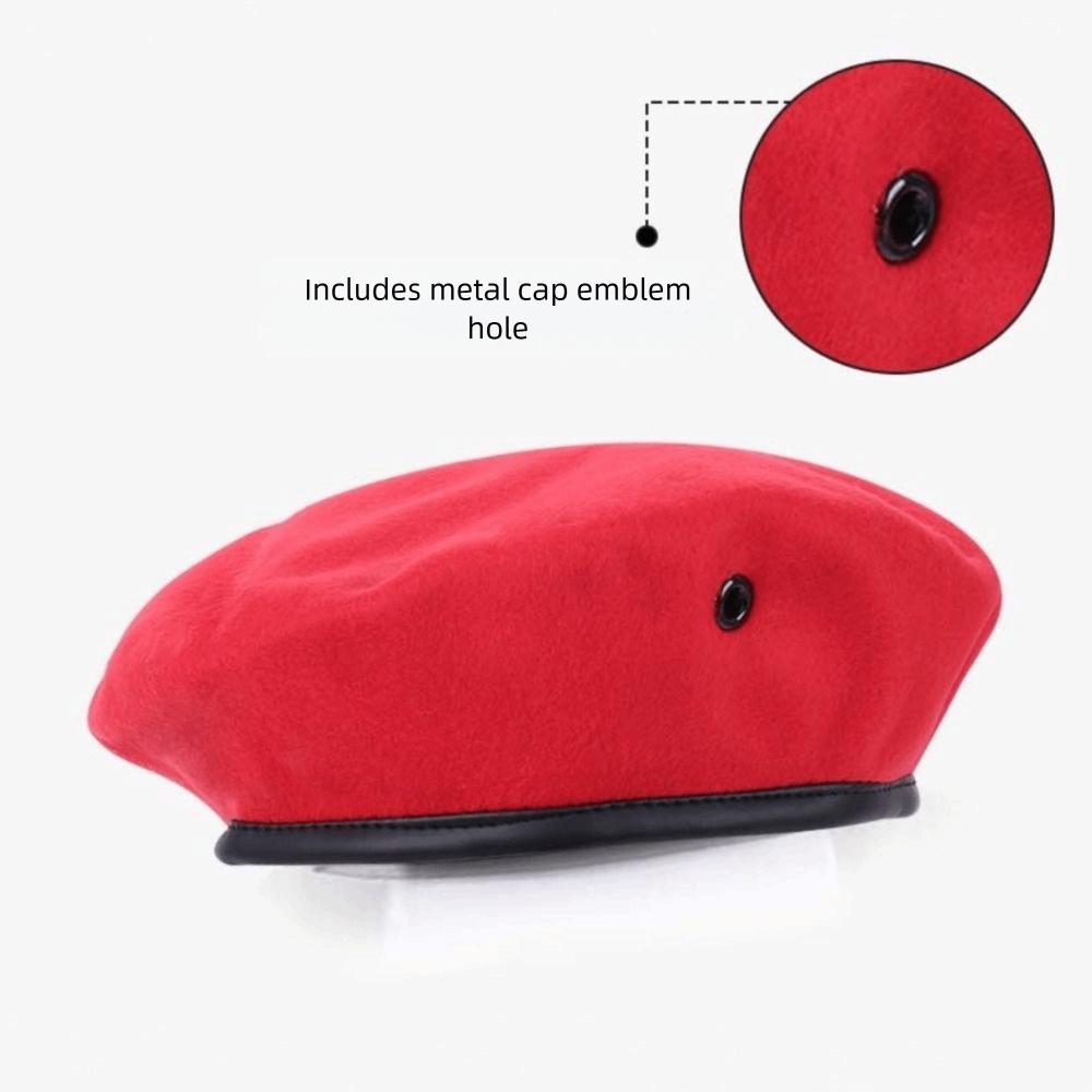 Nastavitelný Baret Podzimní a Zimní Malířská Čepice Módní Uniformní Čepice Bezpečnostní Čepice