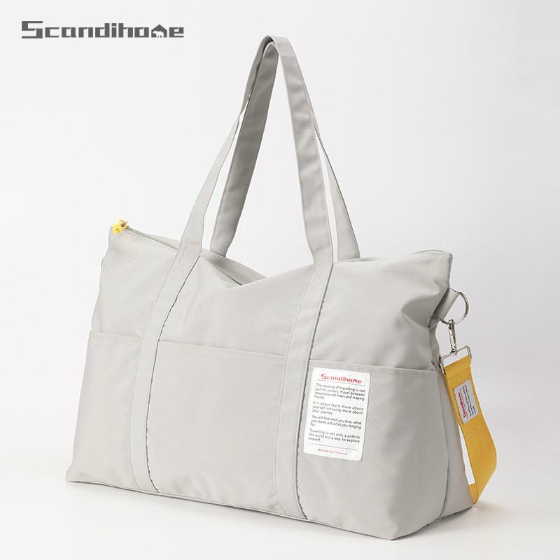 

Портативна дорожня водонепроникна сумка кросбоді на одне плече з кріпленням для валізи та великою місткістю для одягу сірий колір