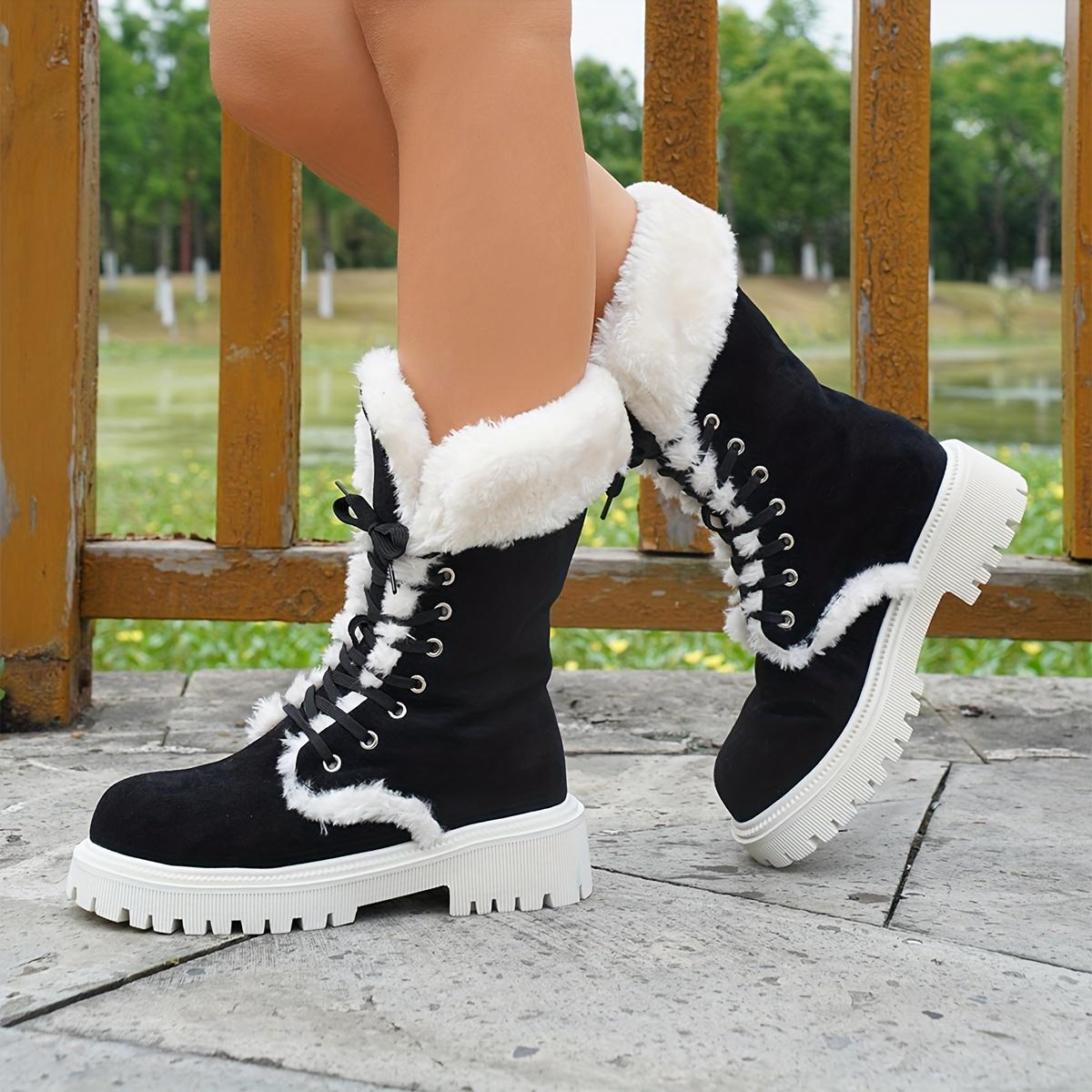 

Утолщенные плюшевые зимние сапоги для женщин зимние ботильоны на платформе из искусственного меха женские зимние сапоги до середины голени на шнуровке утолщенная хлопковая обувь 40 верблюд