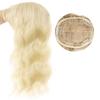 Body Wavy/Curly Hair Topper With Air Bangs For Women,Synthetic Hairpiece Clip in Hair Extension Add Volume Wig for Covering White Hair Hair Loss
