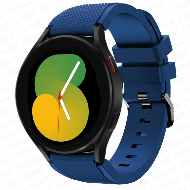 20mm/22mm Watch Strap for Samsung Galaxy Watch 4 6 Classic/5/5 Pro/46mm/3/active 2/s3/s2 Silicone Bracelet Galaxy Watch 4 Strap