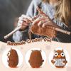 Funny Crochet Positive Inspirational Emotional Support Owl Doll Home Room Decoration Handmade Knitted Owl Desktop Ornament Gift
