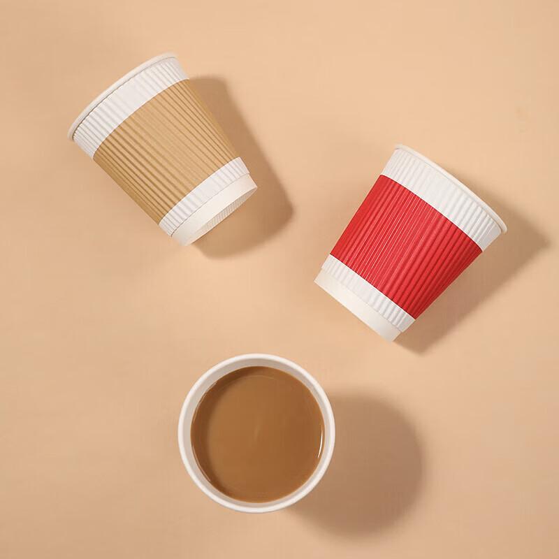 Miaojie Thickened Bagasse Hot Drink Cups with Stirrers (40-Pack)