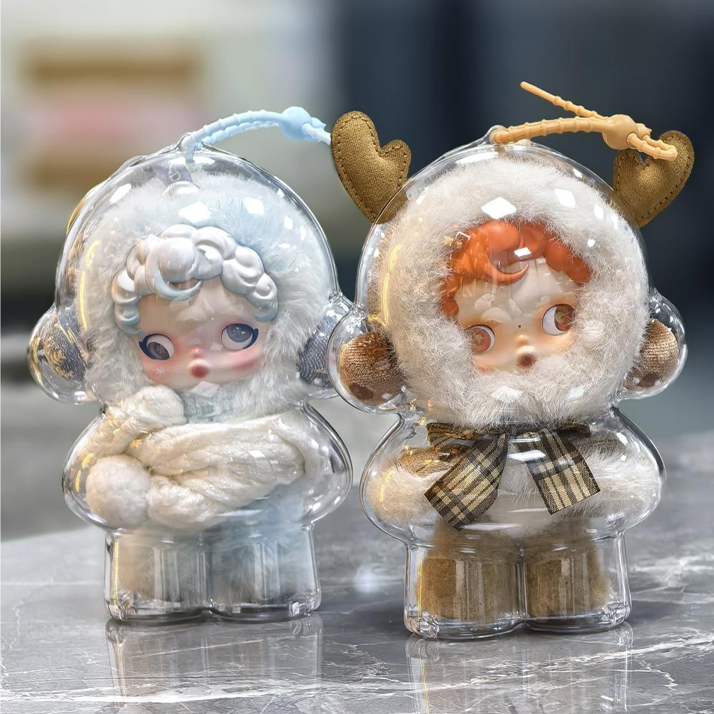 1PC Protective Acrylic Storage Case For Plush Dolls Display Bag for Skull Panda No Doll Transparent Portable Cable Organizer Box