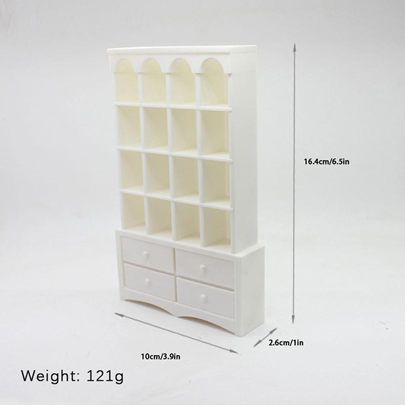 Dollhouse Mini Furniture Scene Model Miniature Retro Bookcase Mini Storage Display Cabinet Bookcase Toy Doll House Accessories
