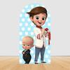 Šťastné narozeniny Boss Baby Oblouk Pozadí Kryt Klučičí Narozeniny Miminkovská Oslava Dekorace Fotografické Pozadí Rekvizity