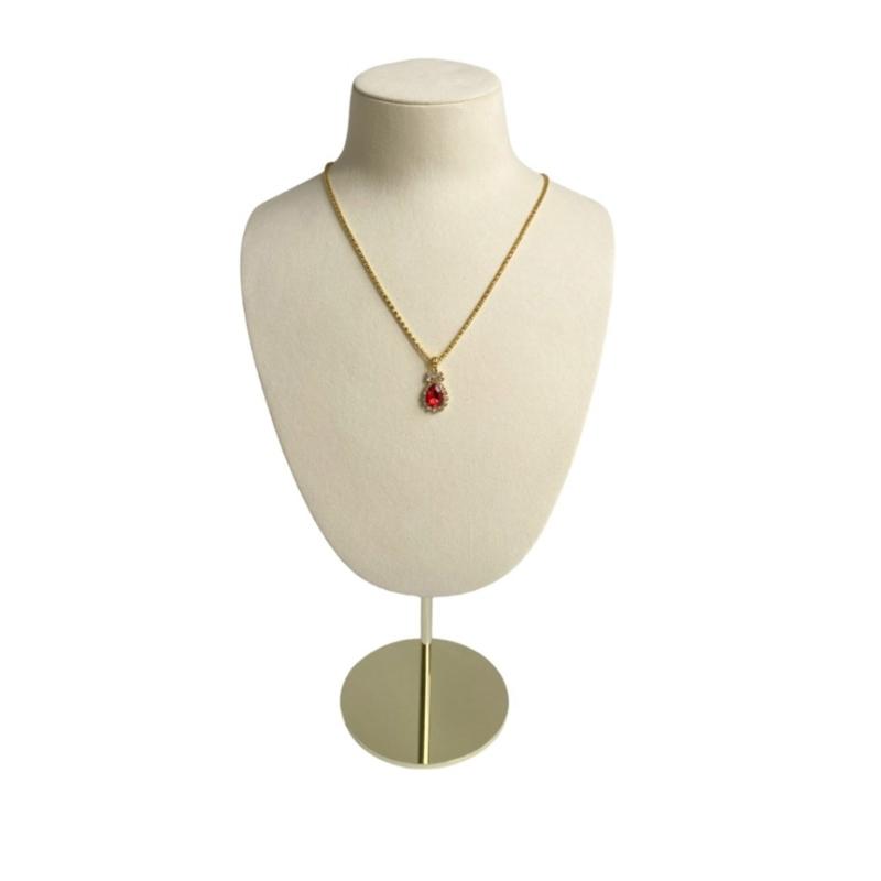 Mannequin Shaped Necklace Showcase Stand Stylish Portrait Model Jewelry Holder Tabletop Neckchain Pendant Display Rack