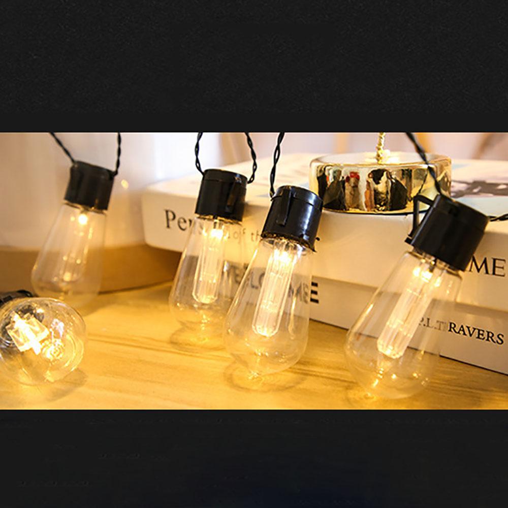 5M/20LED Outdoor Solar String Lights For Edison Bulbs Garden Decor Lamp Waterproof