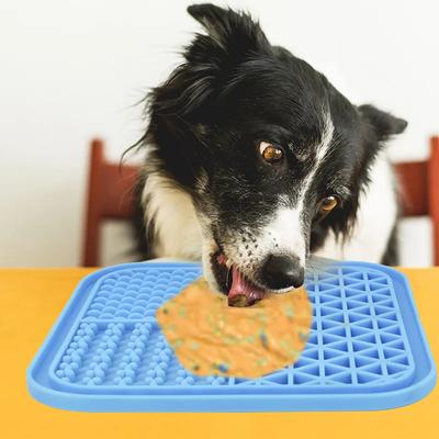 Matte für Haustiere Hunde Katzen Langsamfresser Näpfe mit Saugnapf Futterspender Silikon Hundeleckmatte Hund Langsamfresser Leckerli-Spender