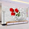 Moderne Wandmalereien 3D Stereo Rose gebrochen Wand Studie Wohnzimmer Schlafzimmer Tapete