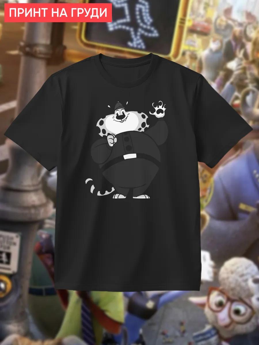 T-shirt Zootopia Cheetah in black and white S