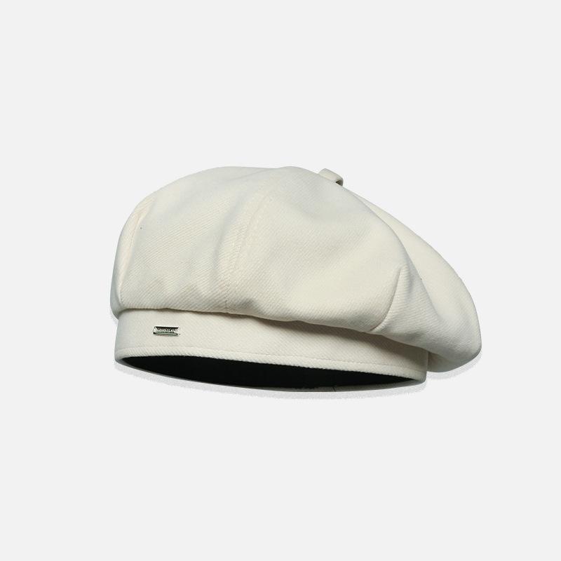 New Beret Children's Autumn Versatile Face Small Painter Hat Winter Warm Literary Retro Octagonal Hat