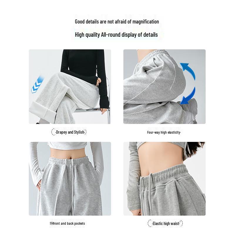 MIIOW Women's American Retro Convertible Sweatpants