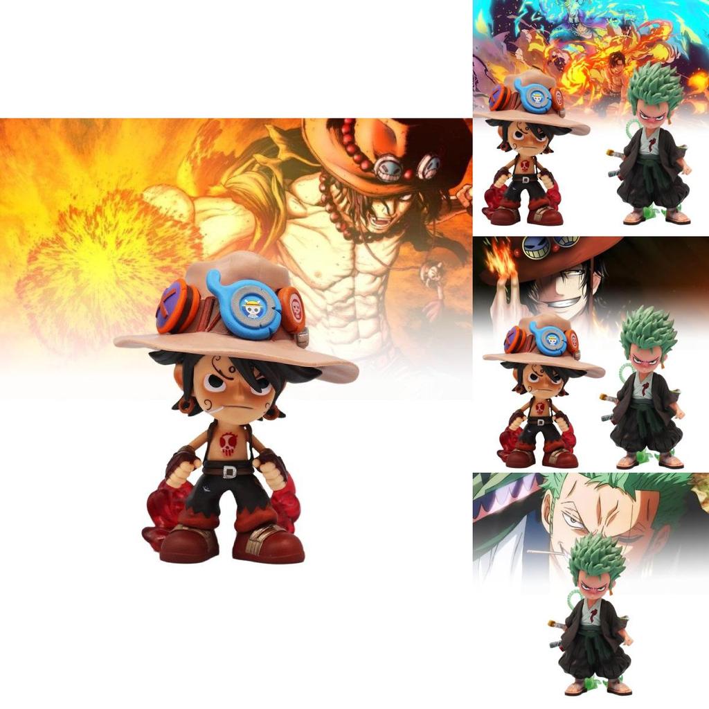 Stylish One Piece Zoro Sitting And Cowboy Ace Pvc Figure Model Ideal For Anime Lovers