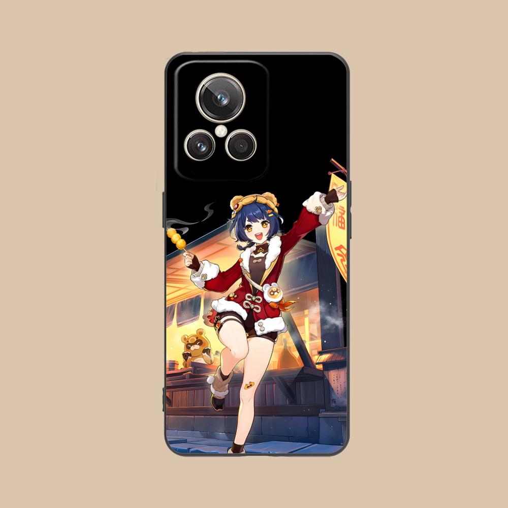 Game GI Xiangling Matte TPU Mobile Phone Case for Realme 15 14 13 12 11 10 9 Pro Plus T I Lite 5G Colorful Printing Cover