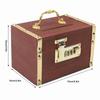 Wooden Treasure Chest Money Storage Box with Password Lock Versatile Vintage Wooden Jewelry Storage Box for Home Decor