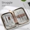 Stainless Steel Nail Clippers Set - 9-Piece Manicure Tools with Zipper Bag