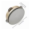 Single Drumhead Tambourine with Metal Discs Educational Compact
