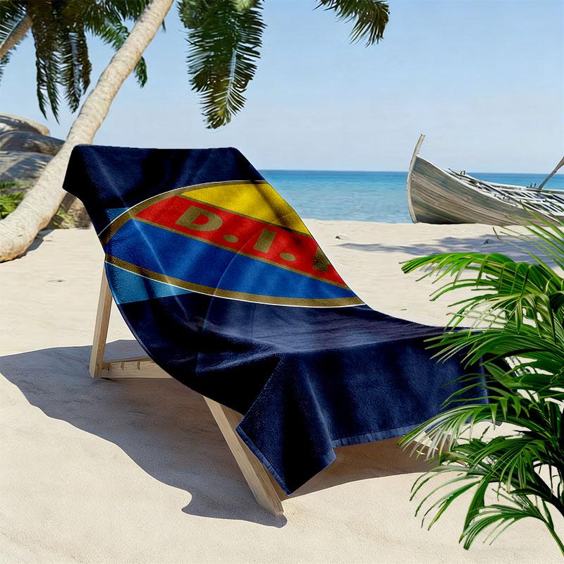 Djurgardens IF Print Beach Towel, Large Soft Quick Dry Towel for Beach Camping Swimming