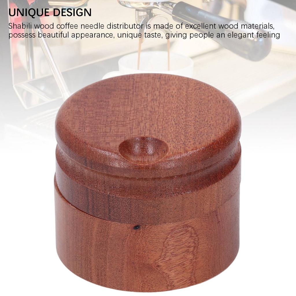 Coffee Needle Distributor Shabili Wood Time Labor Saving Wooden Grind Tamper Stirrer Tool