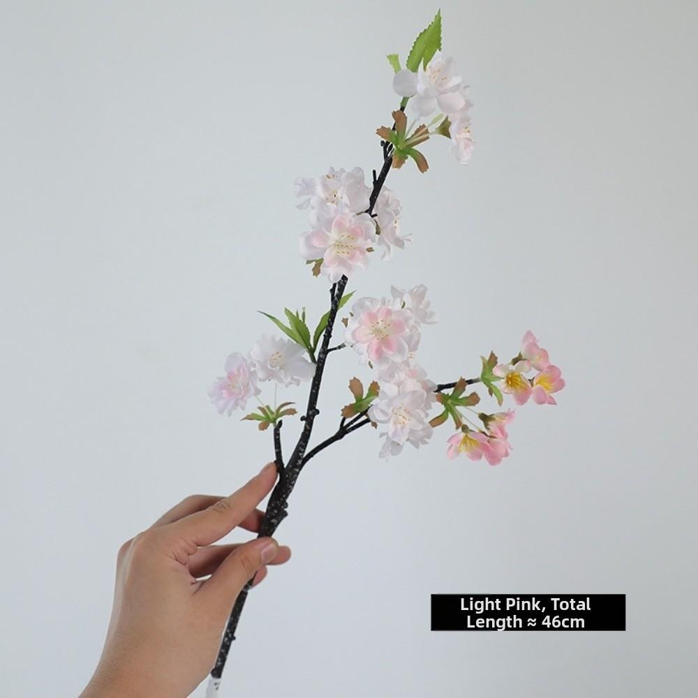 Decorative Fake Cherry Blossoms Branches Silk Artificial Faux Plants Wedding Decoration