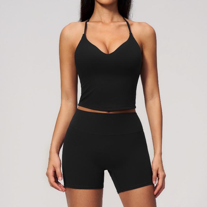 New Yoga Suit Women s Cross Beauty Back High Waist Skinny Running Fitness Sportswear Suit Women S